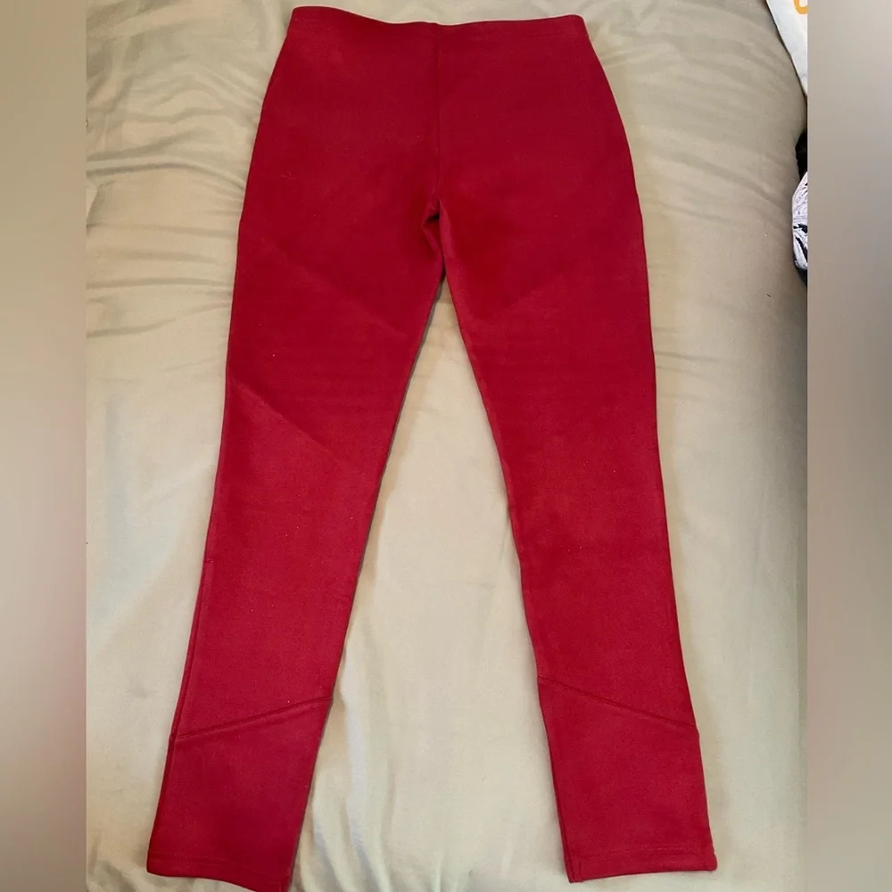 Girls Matilda Jane Heart to Heart Isabella Faux Suede Magenta Moto Leggings 14